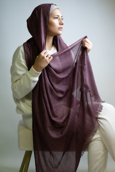 Classic Cotton Modal Maxi Hijab Mulberry