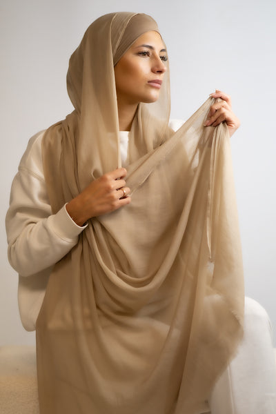 Cotton Breathable Hijab Latte