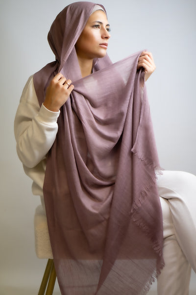 Classic Cotton Modal Maxi Hijab Dusky Pink