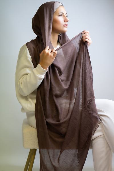 Classic Cotton Modal Maxi Hijab Bark