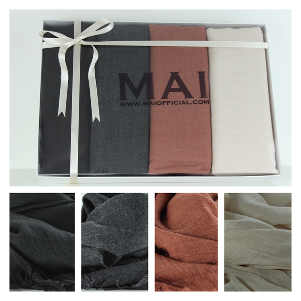Boxed Mode Cotton Modal Hijab Collection - The Perfect Gift Box - Mai Official