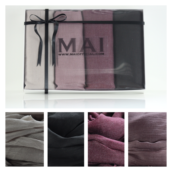Boxed Essential Cotton Modal Hijab Collection - The Perfect Gift Box - Mai Official