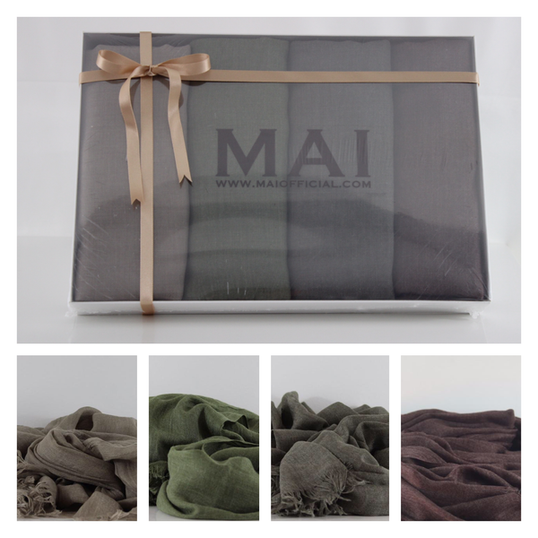 Boxed Earth Cotton Modal Hijab Collection - The Perfect Gift Box - Mai Official